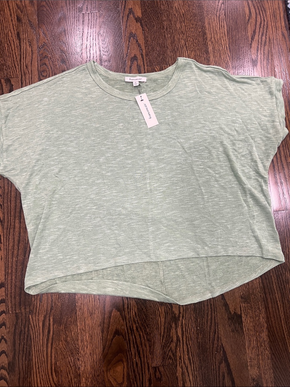 Francesca’s collection, Sage Green Slub Knit Boxy Tee